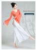 Women's Double Layer White Chiffon Dance Culottes - Wide Leg Flowy Pants for Classical Chinese Dance Practice