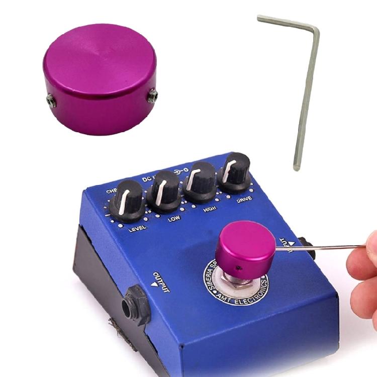 Guitar Pedal Toppers Caps Quick Installation Design Multiple Color Option Metal Texture Suitable for Improved Grip