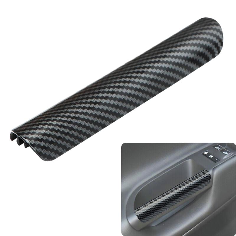 Car Inner Door Handle Cover For Ford Escape 2013-2019 Trim Sticker Strip Scratch Protector Accent Injection Mold Carbon Fiber Pattern Interior Styling