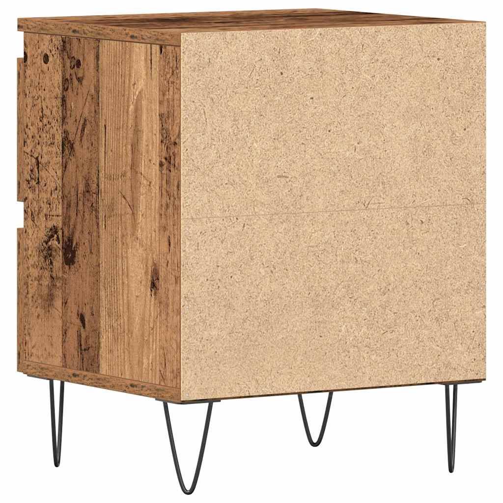 Nightstand with Drawers Rustic Wood Look 40 x 35 x 50 cm Engineered Wood