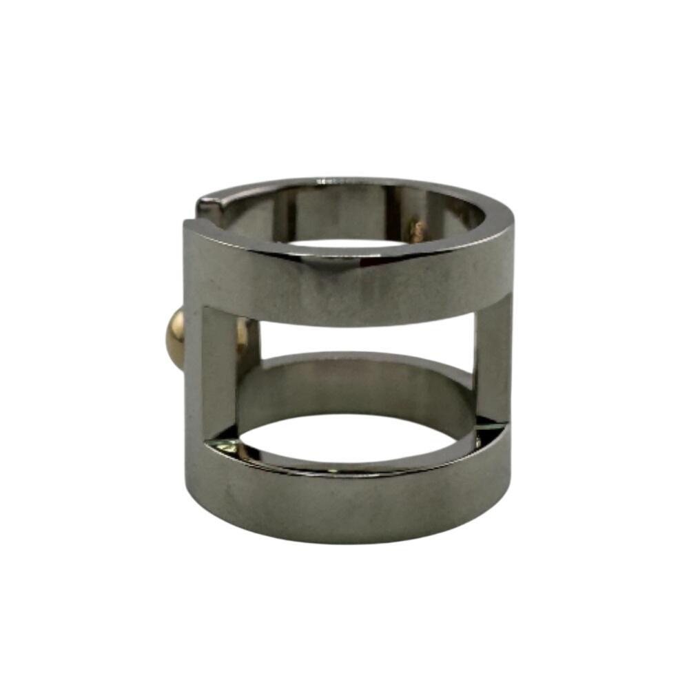 HERMES metal H perl Scarf ring Silver metal unisex Used