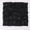 Pearl Chiffon Clover Rhinestone Beaded Ethnic Square Scarf For Women