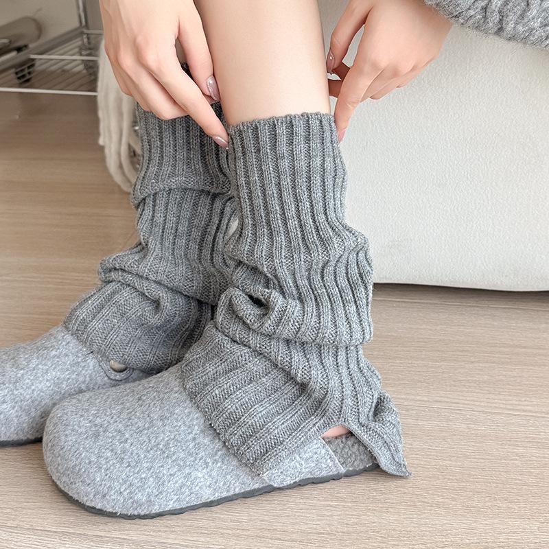 Jambiere de damă Y2K, tricotate larg, până la jumătatea gambei, pentru toamnă și iarnă