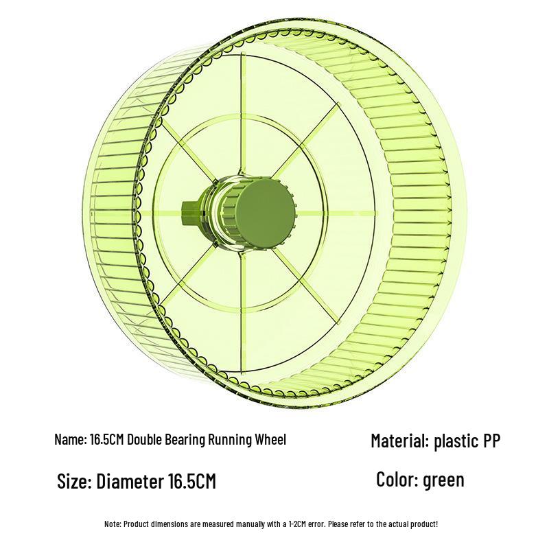 Extra Large Silent Hamster Running Wheel with Stand & Double Bearings - Includes Exercise Flywheel, One-Piece Design, Free Shipping