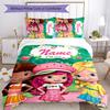 3pcs Strawberry Princess2 Cover Set - Personalized Name, HD Printed Bedding with 1 Cover and 2 Pillowcases - Perfect for Home Decor, Easy Care