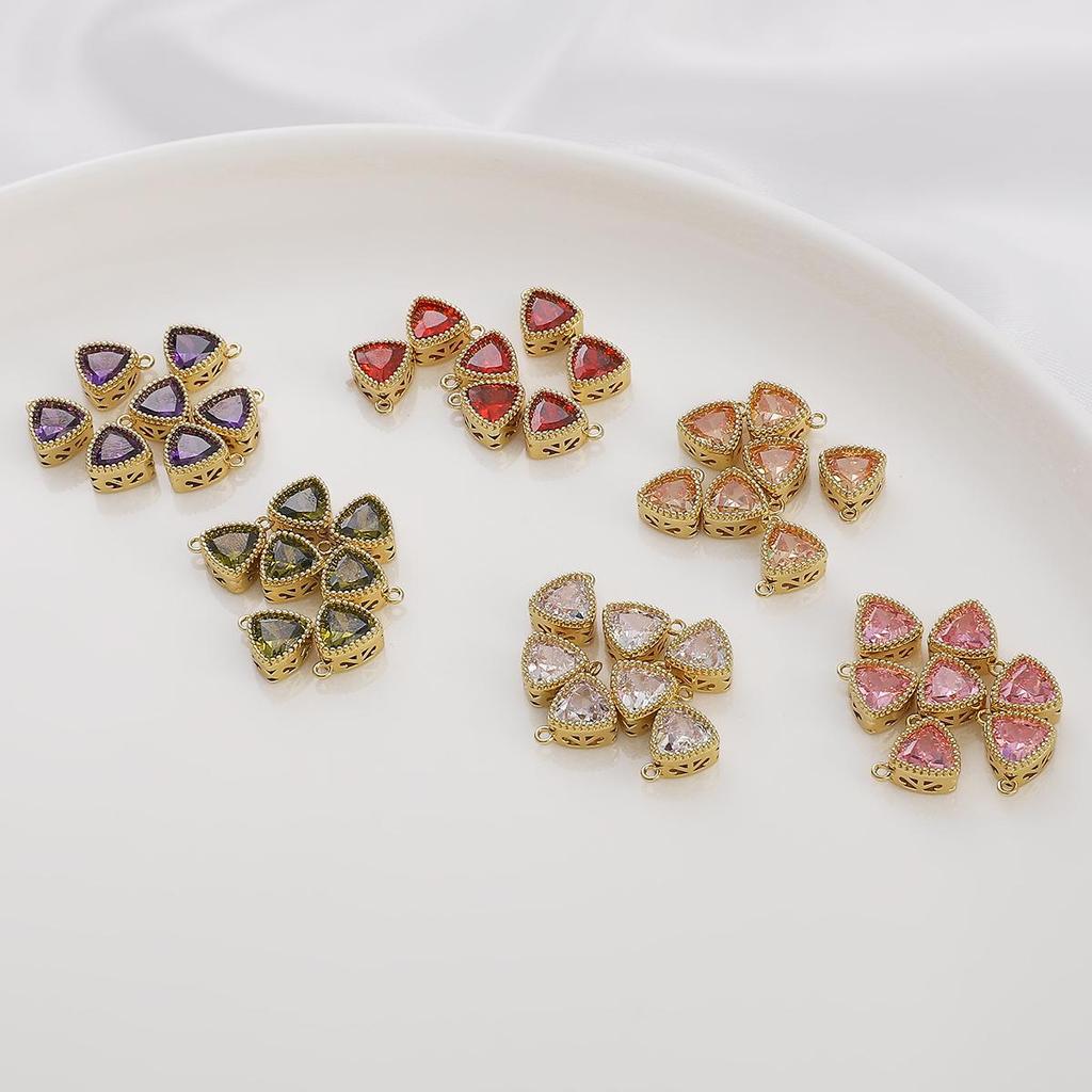 1 teil/paket Farbe Erhaltung Inlay Dreieck Farbe Kristall Anhänger Handgemachte DIY Armband Anhänger Halskette Anhänger Zubehör