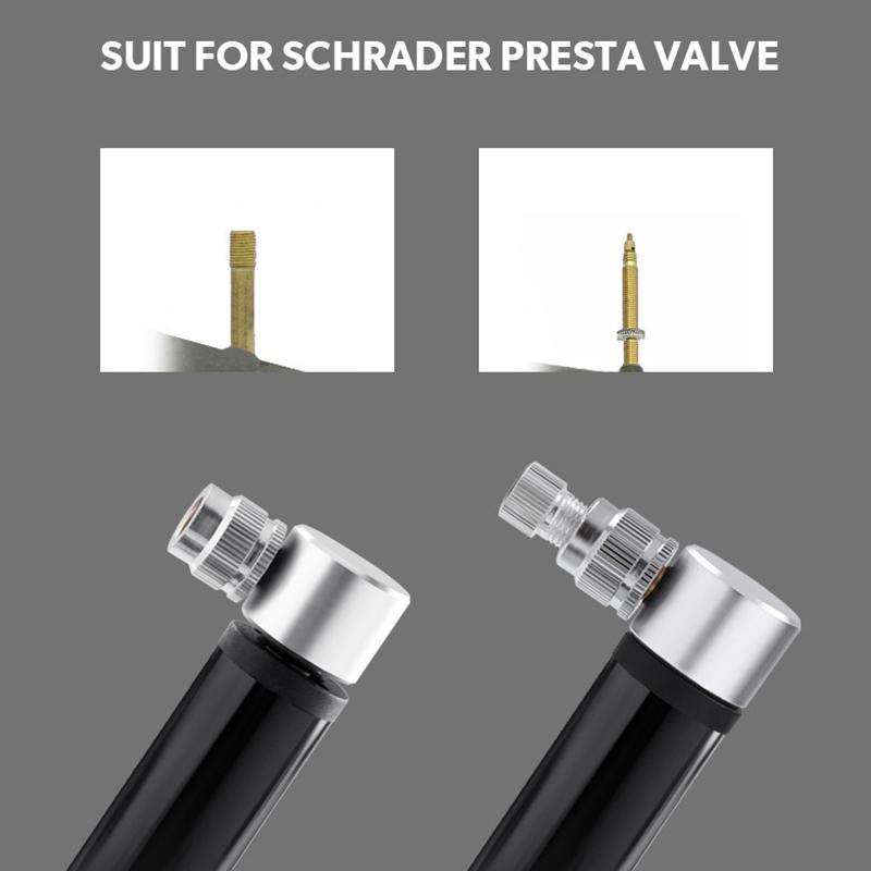 Portable Mini Bike Pump Aluminum Alloy Cycling Hand Air Pump Ball Tire Inflator Schrader Road Bike Pump