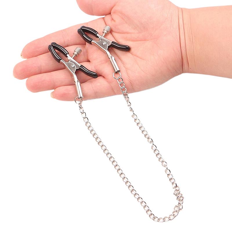 Metal Chain Nipple Clips Clitoris Breast Massage Clamps Adult Flirting Teasing Erotic Gadgets Sex Toys For Couples Multicolored