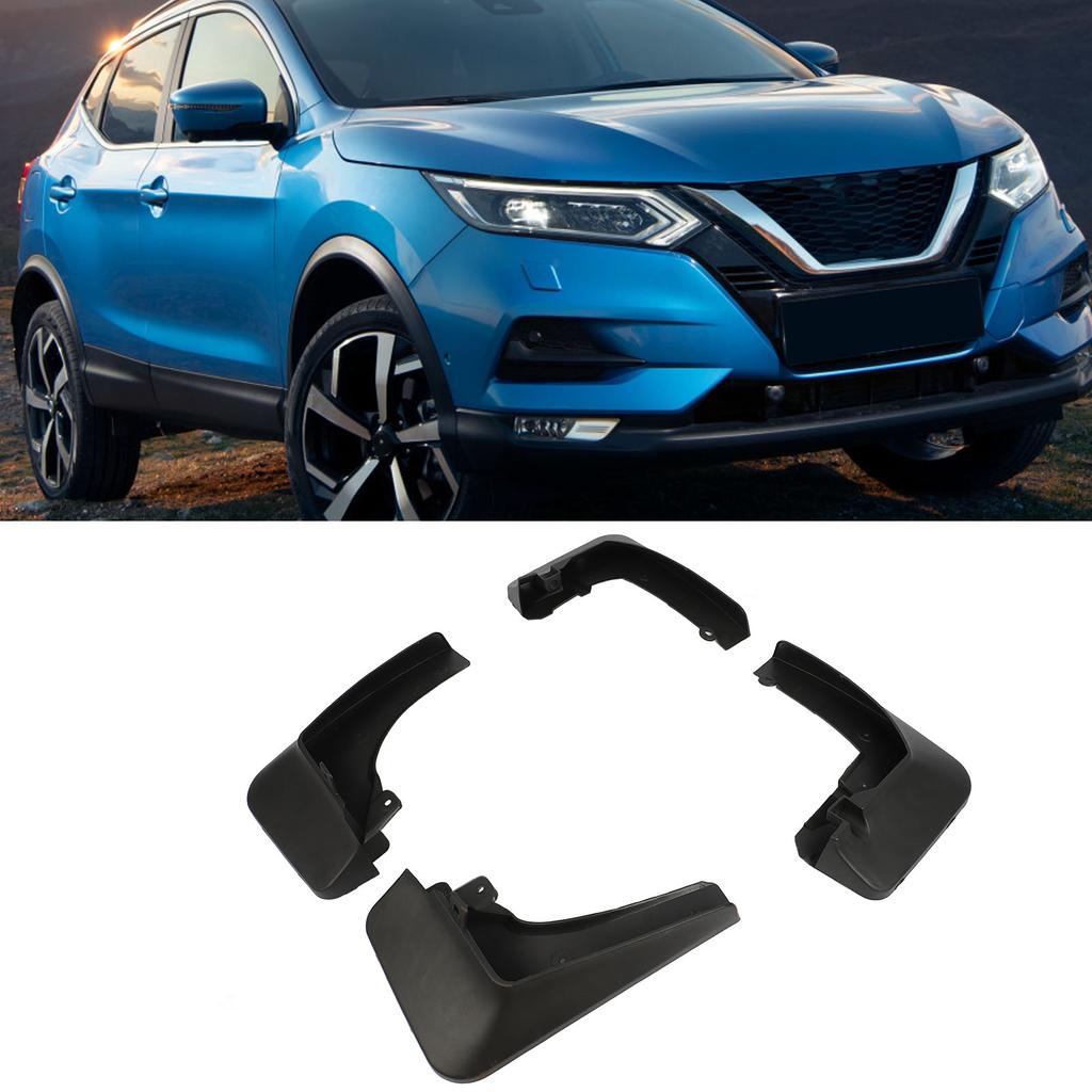 4 ks Auto Blatník Ochranný Odolný voči nárazom Pevný Čierny Predné Zadné Koleso Ochrana proti striekajúcej vode Blatník pre