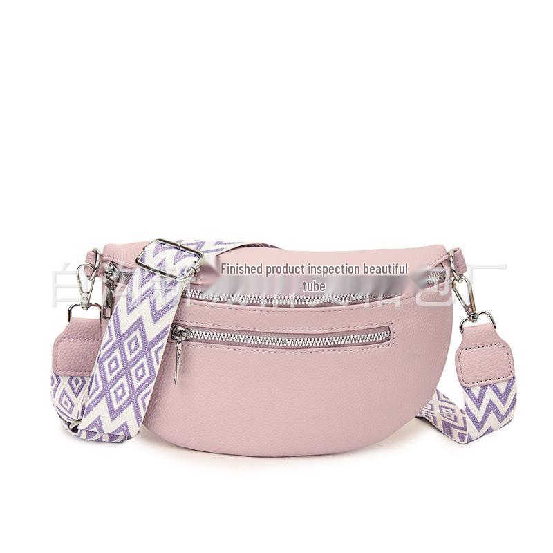 Women's Wide Strap Saddle Crossbody Waist Bag - Large Capacity, Versatile, Trendy Fashion Accessory