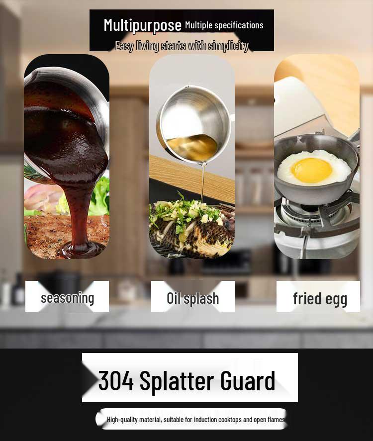 304 Stainless Steel Long-Handle Mini Oil Pouring Pot