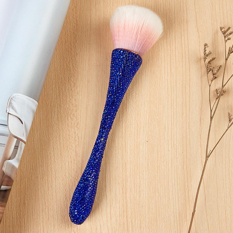 XL Diamond-Studded Soft Bristle Makeup Brush for Highlighting and Nail Art