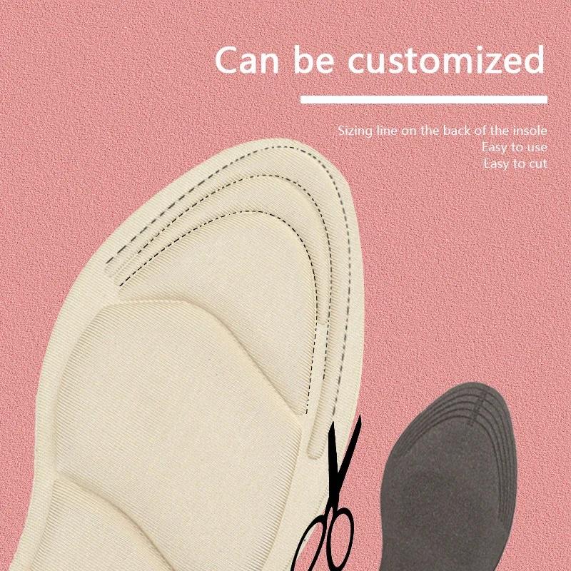 High Heel Shoe Insoles Breathable Anti-slip Foot Care Tool Inserts & Cushions Soft Damping Arch Support Shoes Insole for Woman