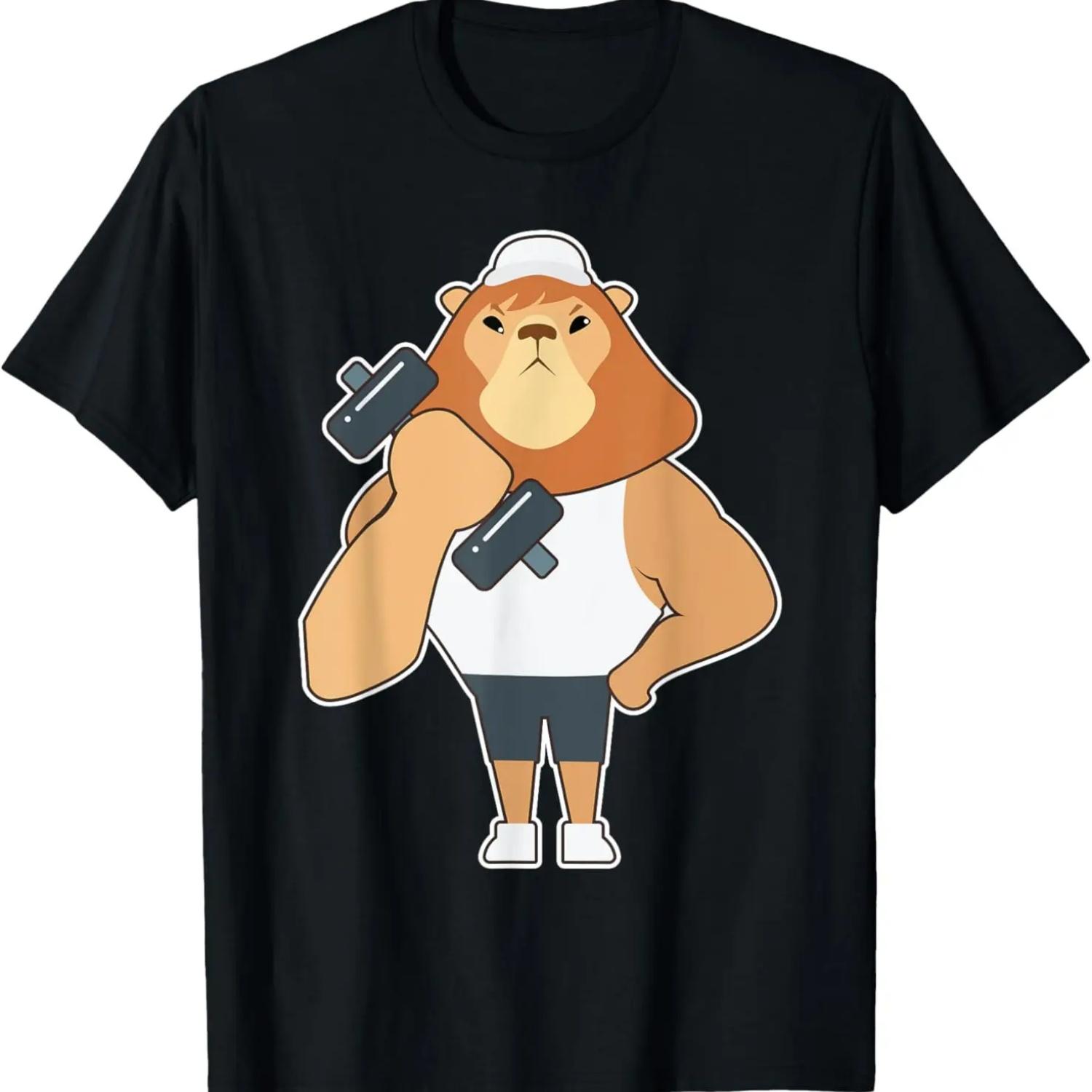 

Lion Bodybuilding Dumbbells Sports T-Shirt XXXXXL чорний