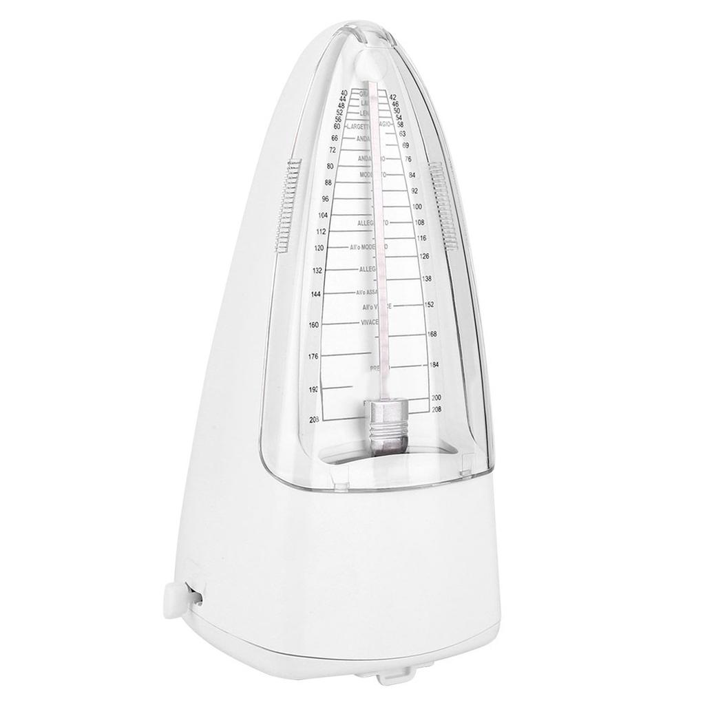 Mechanical Metronome Guitar Piano Drum Instrument Bullet Type Metronome(White)