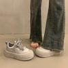 thick-soled muffin little white shoes women's height-increasing niche board shoes 2025 super hot new spring and summer casual sports shoes