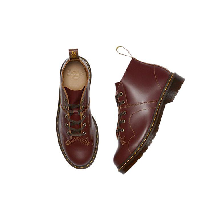 Dr. Martens Church Smooth Leather Monkey Boots Unisex Boots Dark-Red 16054601
