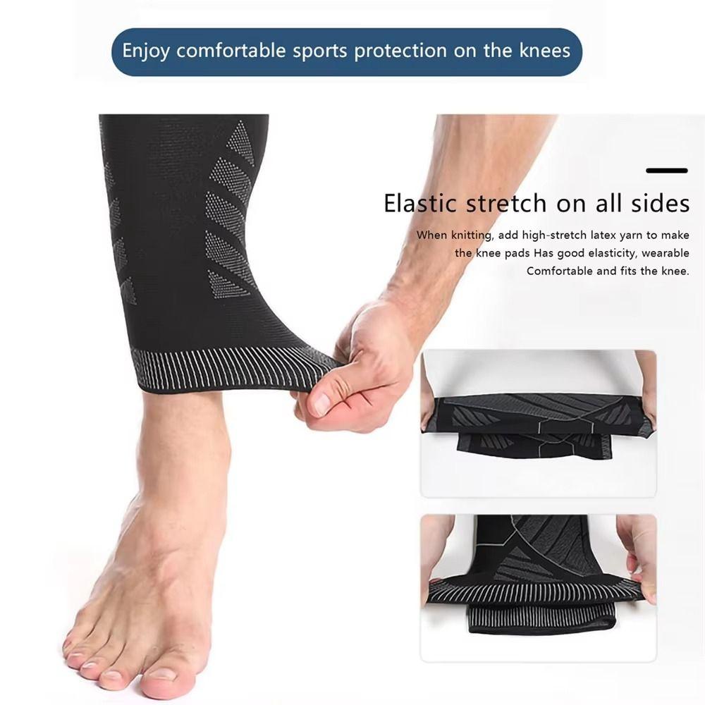 Imitation Nylon Full Leg Compression Sleeve Wear-resistant Compression Knee Sleeve  Women Men