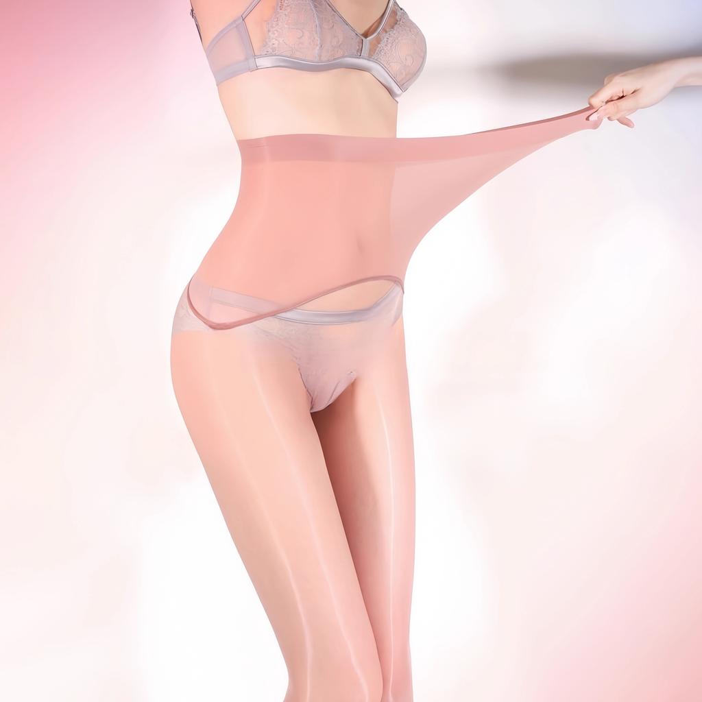 5D Ultra-Thin Sexy Oversized Tights Summer Ladies High Waist Smooth Sheer Pantyhose Oil Glossy Night Club Women Skinny Hosiery