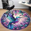 1 Stück Kolibri Garten Büro Runder Teppich, Unter Bürostühlen Schlafzimmer Wohnzimmer Heimdekoration, Raumdeko