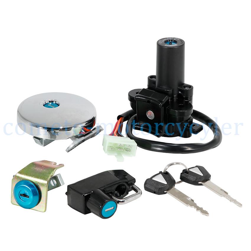 OEM:27048-5316 51049-0003 Motorcycle Ignition Key Lock Switch Set Key Kit For Kawasaki W800 2022-2025 W800 ABS 2024