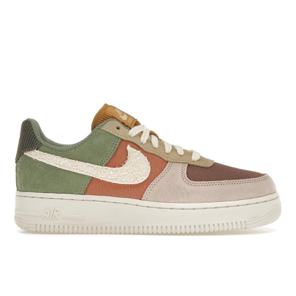 Nike Air Force 1 07 LX Oil Green Terra Blush Damskie Sneakersy Brązowy Sezamowy Blady Kość Słoniowa FZ3782-386