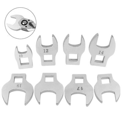 Wrench Accessories Complete Metric Crowfoot Tool Kit with Eight Pieces