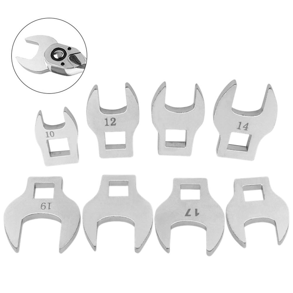 Wrench Accessories Complete Metric Crowfoot Tool Kit with Eight Pieces