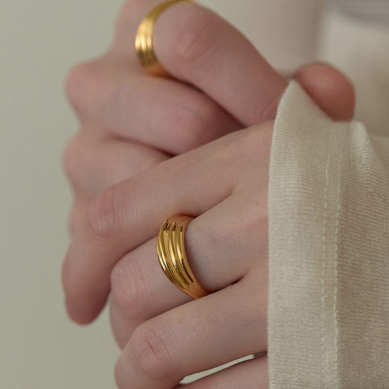 leeENoir Bold Line Ring (2color)