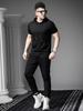 European Style 2025 Summer New Hooded Short-Sleeve T-Shirt Men's Trendy Slim-Fit Top Solid Color Hoodie Half-Sleeve Sweatshirt