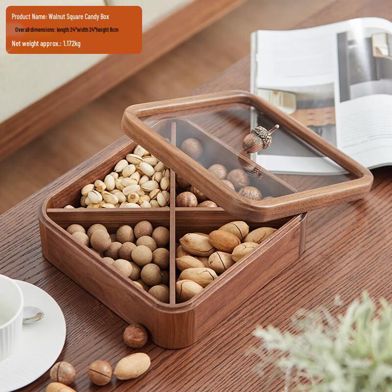Rotating Wooden Snack & Candy Box