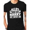 European Sizes Men's Harry Here Graphic T-Shirt - & English Name Print, Casual Short Sleeve Round Neck Summer Top