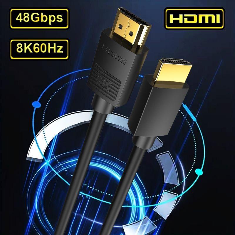 

MIZIQIER Long 8K HDMI 21 Cables 48Gbps Ultra High Speed Braided Cord 4K120Hz 8K60Hz For Roku TV PS5 PS4 HDTV RTX 3080 3090 1.65FT--0.5M--20inch