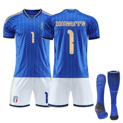 Gençler Çocuklar Yetişkinler Futbol Formaları Spor Antrenman Forma Seti Çoraplı 2026 FIFA Dünya Kupası İtalya İç Saha #1 Donnarumma