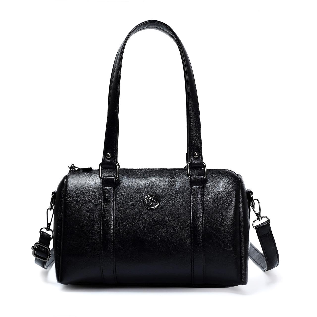 

Versatile Women s Soft Leather Crossbody Bag - Trendy European and American Style Small Pillow Bag 27 x 13 x 17 cm чёрный
