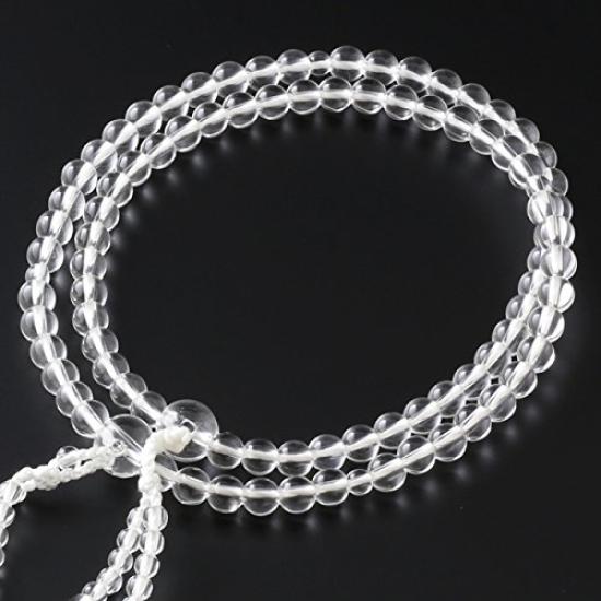 Kyoto Butsudan Hayashi Prayer Beads for Eight Sects (Universal), Genuine Crystal (Women's), Formal Style [Prayer Beads Bag Set] SW-077, Kyoto