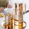 Amber High-Capacity Glass Pitcher Set for Cold Beverages