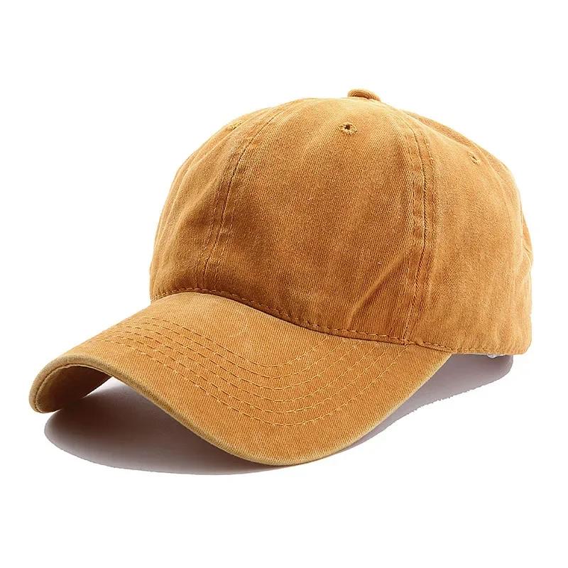 Dad Hat Vintage Cotton Baseball Cap For Men And Women Sportss Cap Adult Washable Cowboy Trucker Cap Custom Diy Logo