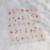 1 PCS 5D Glitter Light Pink Begonia Flower Nail Art Sticker Exquisite Design High Quality Decorative Decal Nail Sticker