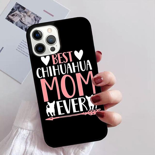 Cute Chihuahua Dog Mom Phone Case For iPhone 17 Air 16 15 14 13 12 Pro Max Plus Max Cover Shell Coque