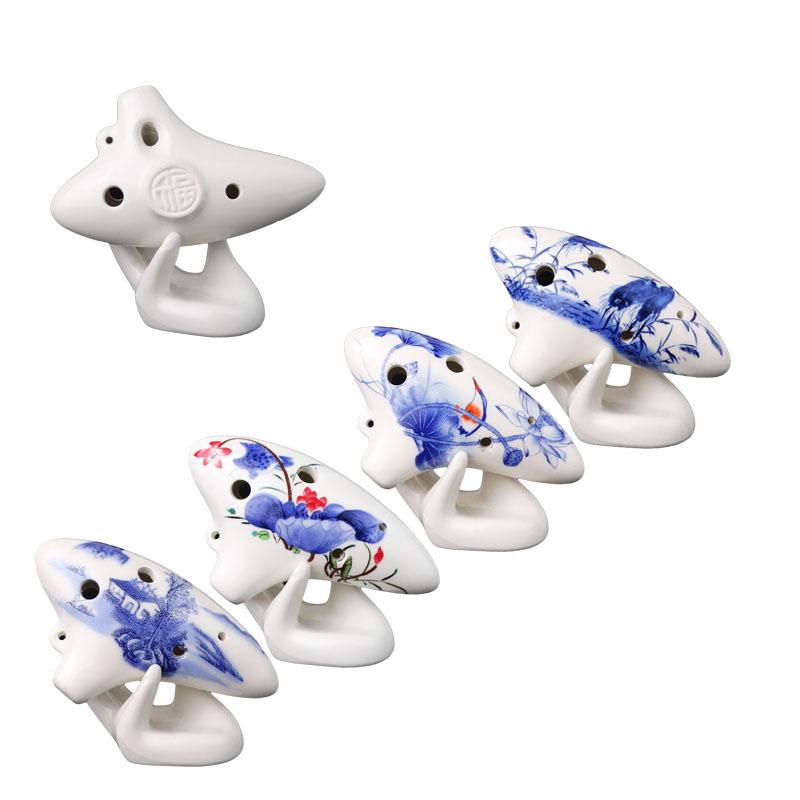 Национальные инструменты 6 отверстий Окарина Окарина Окарина Альт 6 отверстий C керамика Сюнь