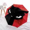 1 Stück Katze Rot Automatisches Öffnen/Schließen Regenschirm Kompakter Faltregenschirm, Ganzjahres-Tragbarer Regenschirm für Damen/Herren F1124261