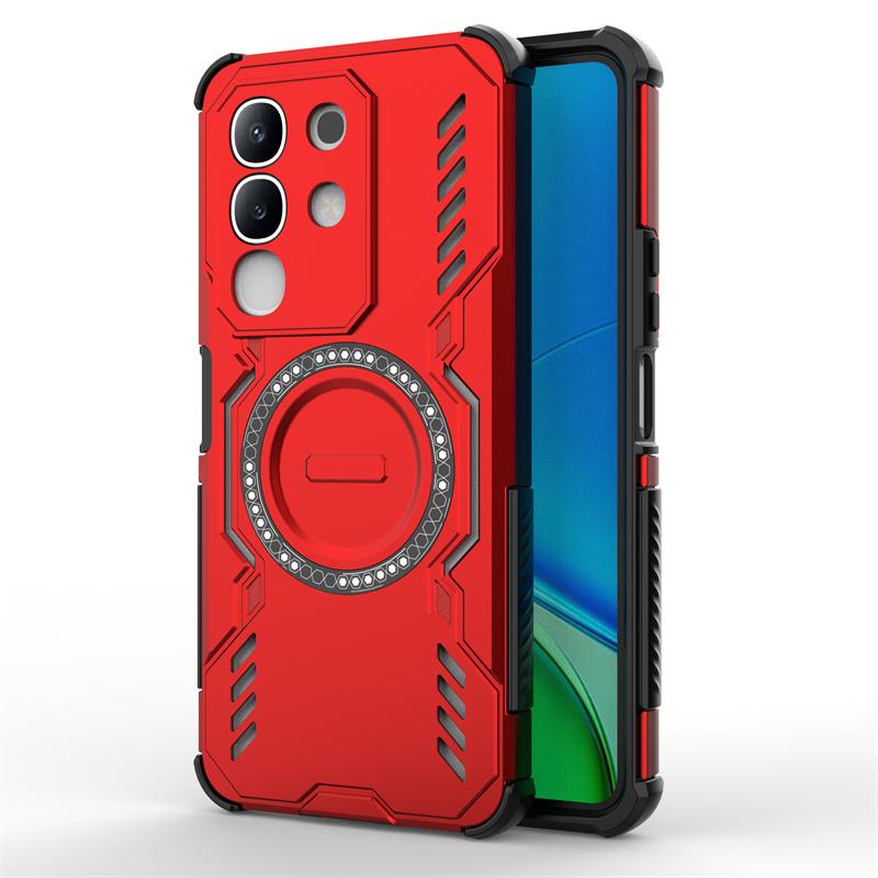 For Vivo T4x Case For Vivo T4x 5G Funda Shockproof Anti-knock Magnetic Adsorption Wireless Charge Back Cover For Vivo T4x Case