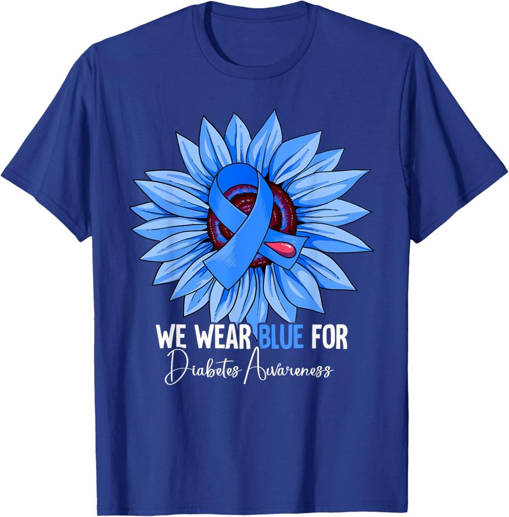 Support Squad We Wear Blue Diabetes Awareness Unisex T-Shirt