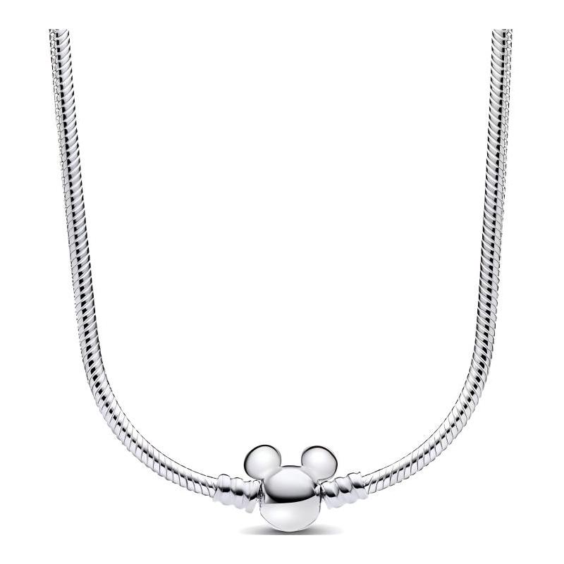 Pandora Mickey Snake Bone Design 925 Silver Necklace Women s Silver 393529C00 серебряный
