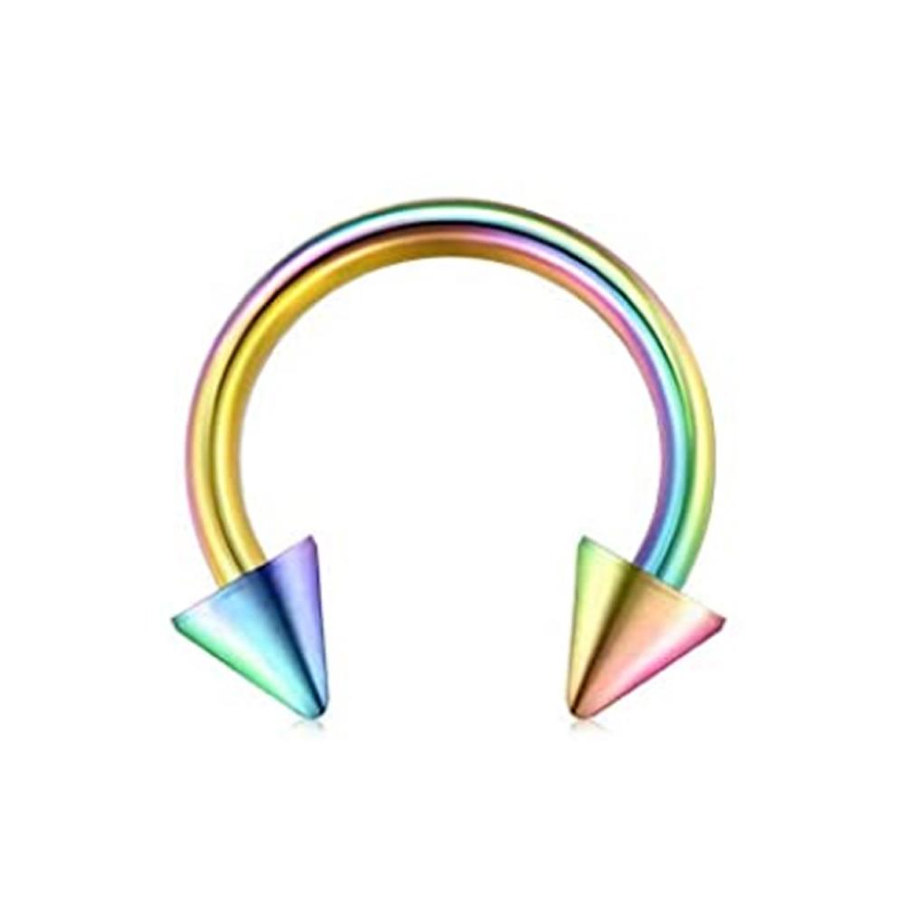 WKOUD 16G Surgical Steel Septum Piercing Nose Hoop Clicker Ring Lip Labret Conch Helix Cartilage Daith Earring Hoop Jewelry