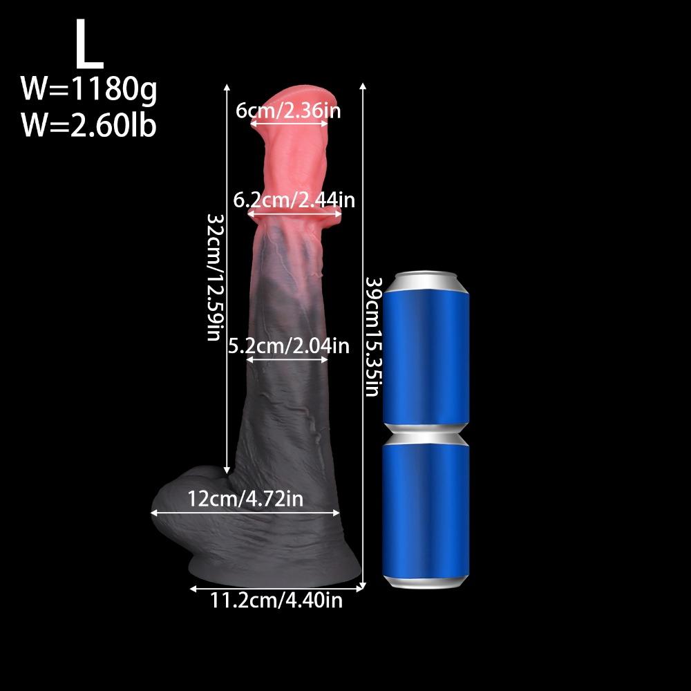 Soft Silicone Horse Cock Fantasy Dildo with Suction Cup Adult Pleasure Toy