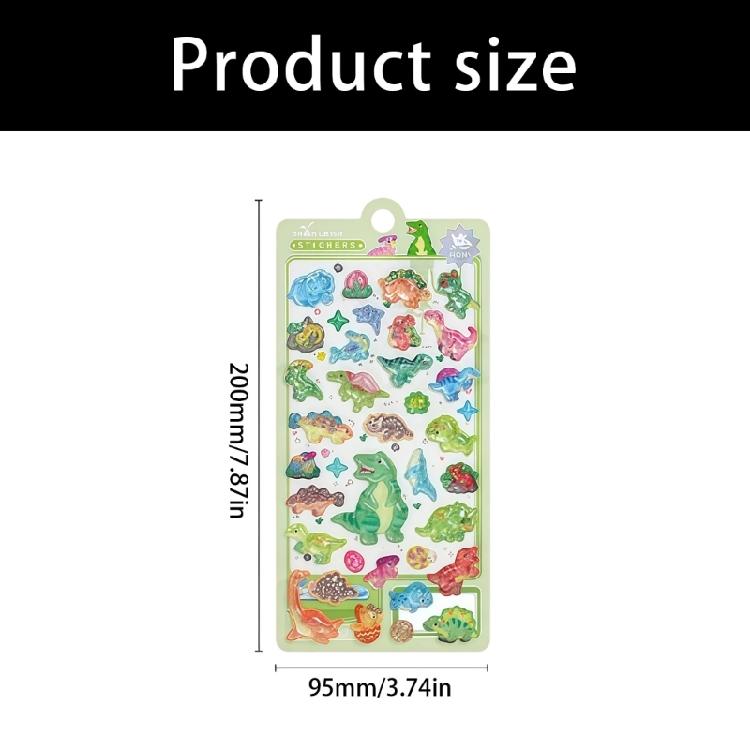Reusing Tiny Sticker for Phone Case Notebook Handcraft Cute Puffier Sticker for Kids, 3D Design Sticker for Boys Girls