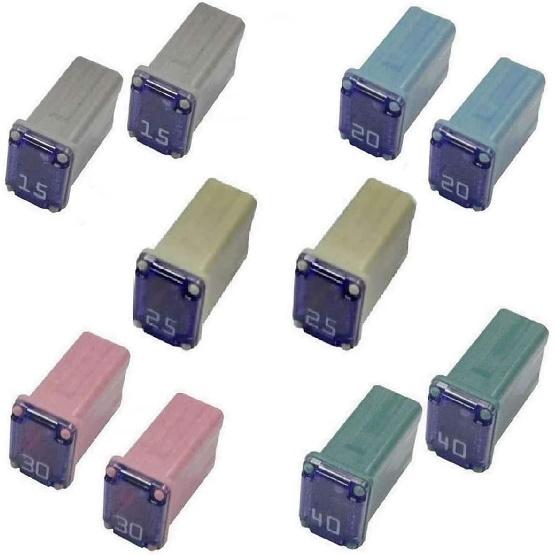 FMM- Maxi Fuse ( Slow Blow  Micro Female - 15 Amp 20 Amp 25 Amp 30 Amp 40Amp multicolored 10 Pcs