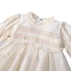 Korean-Style Baby Lace Long Sleeve Romper for Spring & Autumn: Versatile, Fashionable Round Neck Dress Toddler Outerwear